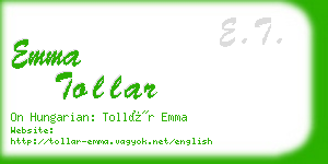 emma tollar business card